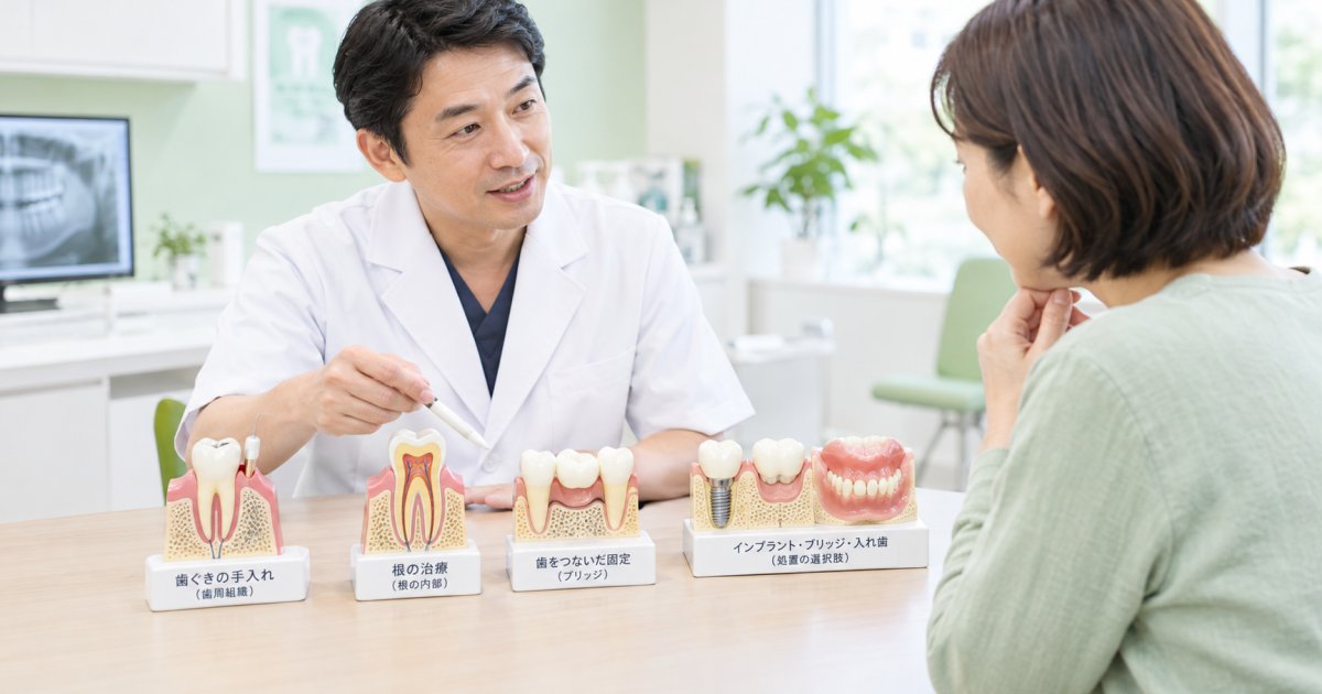 検査結果によって、歯が揺れて噛むと痛いときの治療はどう分かれる?